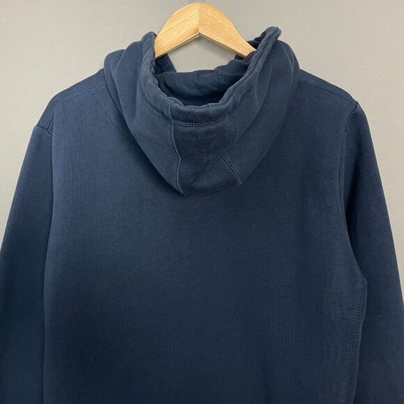 Jiberish Sweatshirt Hoodie Drawstring Size Medium Navy Blue Embroidered Unisex - Picture 5 of 13